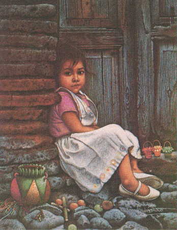 Girl with Piata Image